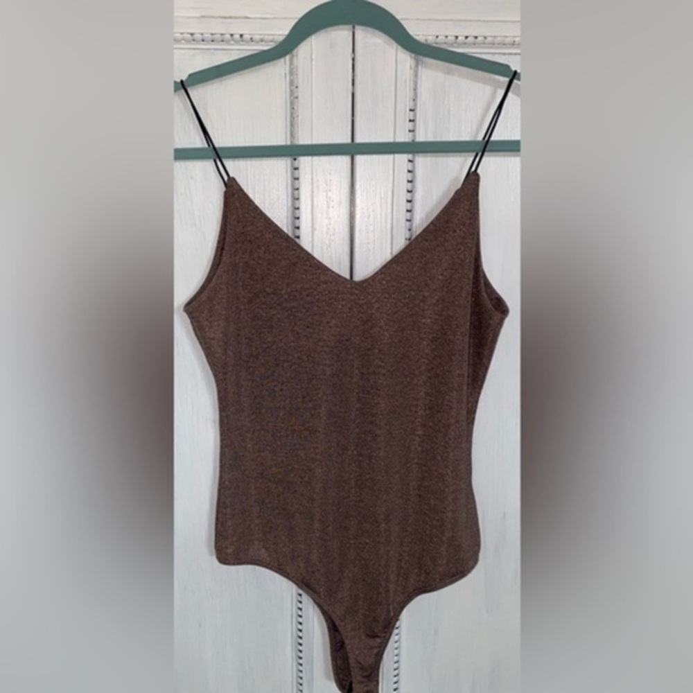 Bodysuit Size Medium By LA Hearts a Little Sparkle In There Pinkish/Black